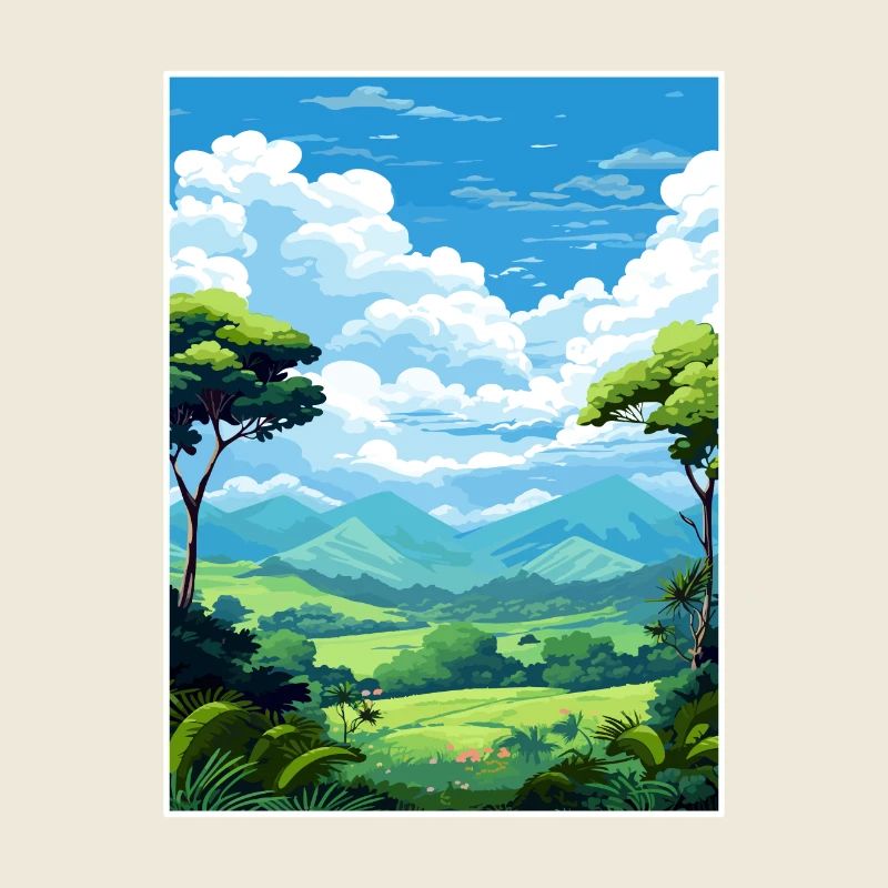 Daintree Rainforest Australie déco affiche de voyage