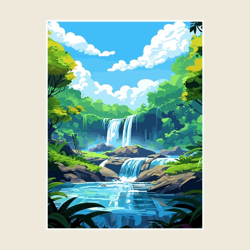 Daintree Rainforest Australie déco affiche de voyage