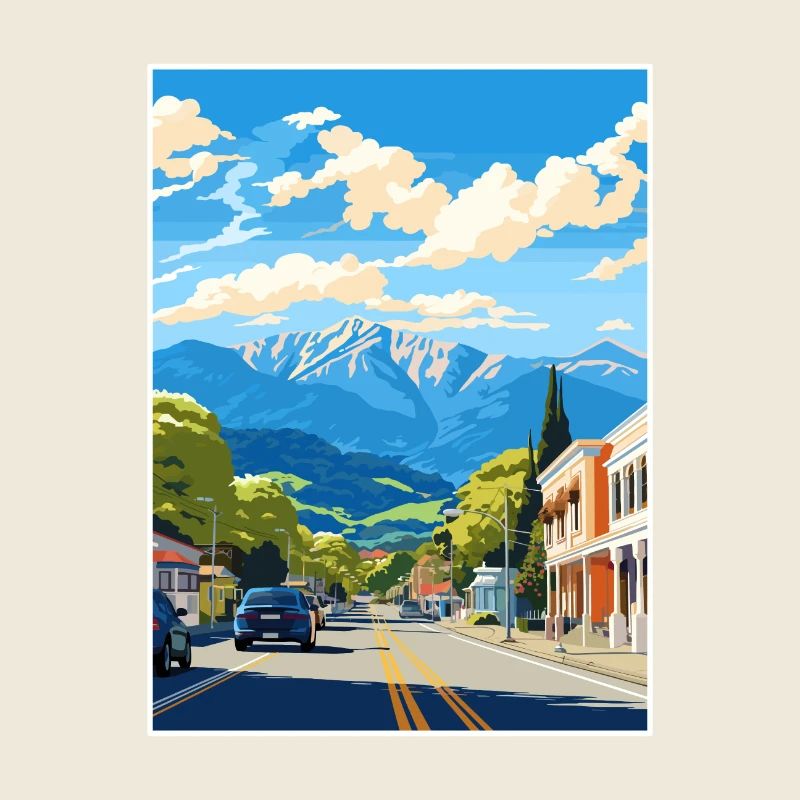 Nelson Neuseeland Vintage Reiseposter Souvenir