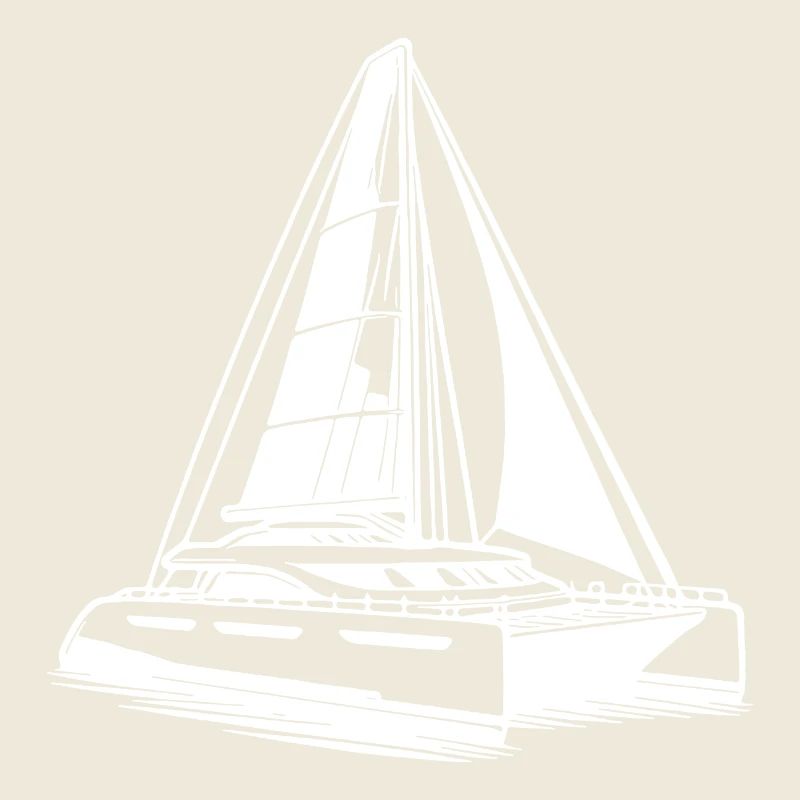 Catamaran double coque voilier
