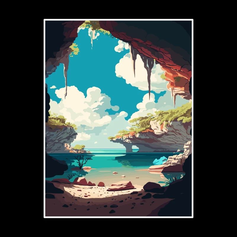 Affiche de voyage de décoration de la péninsule du Yucantan