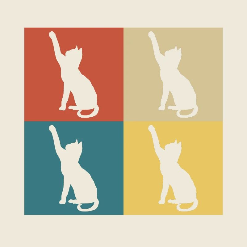 Chat vintage rétro