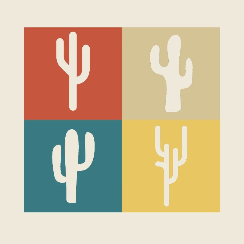 Retro Vintage Cactus