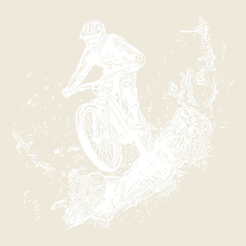 Regen Radfahrer Schlamm Wald Abfahrt