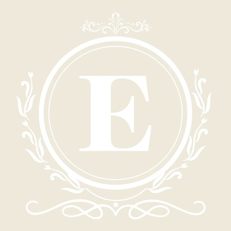 Buchstaben-E-Dekoration