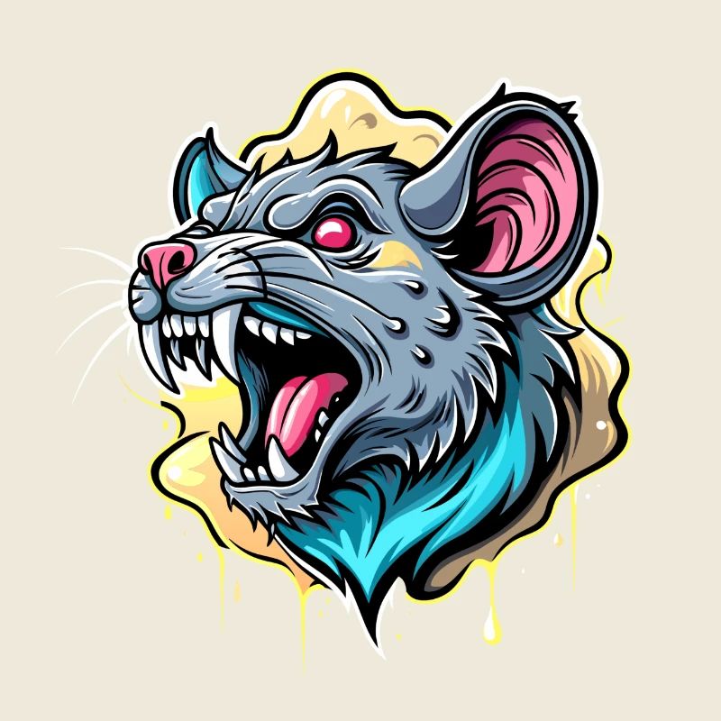Éclaboussure de couleur de rat