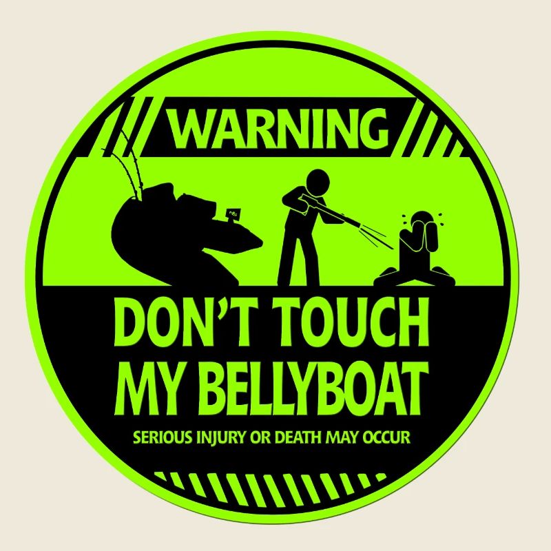 Bellyboat-Warnung