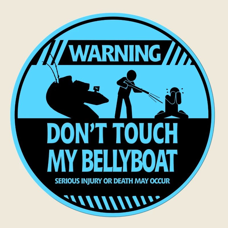 Bellyboat-Warnung
