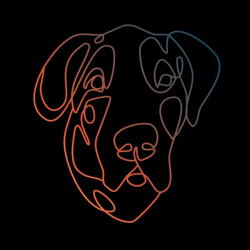 Deutsche Dogge Minimalistisch Linear