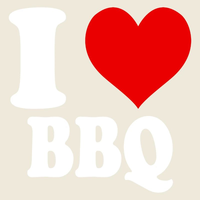 I Love BBQ Heart Funny Witty