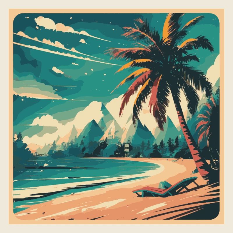 Palm Tree Magic : Chemise de plage d’été