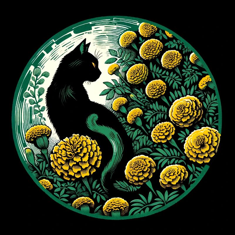 Souci chat noir