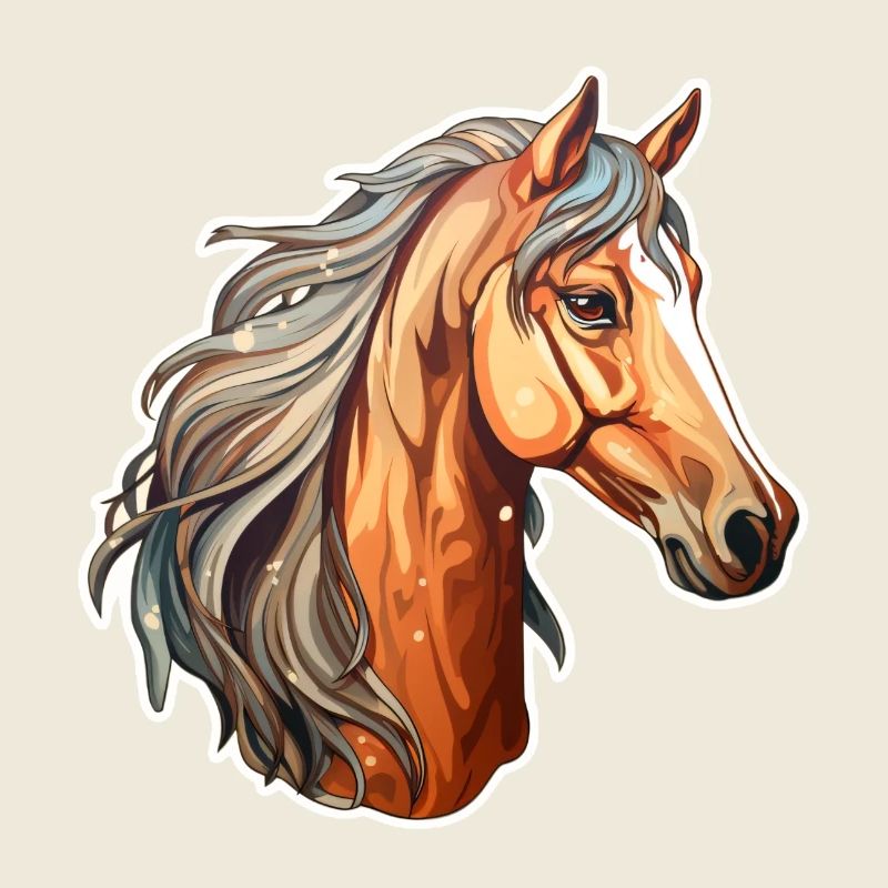 Tête de cheval marron