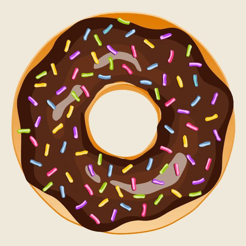 Donut Drawing Dessert Donuts Cake Pastry 1R