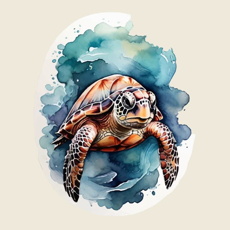 Tortue de mer sous l’eau