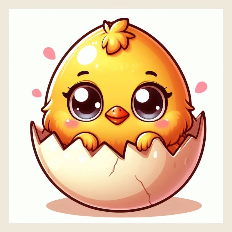 Un poussin sucré éclot d’un œuf