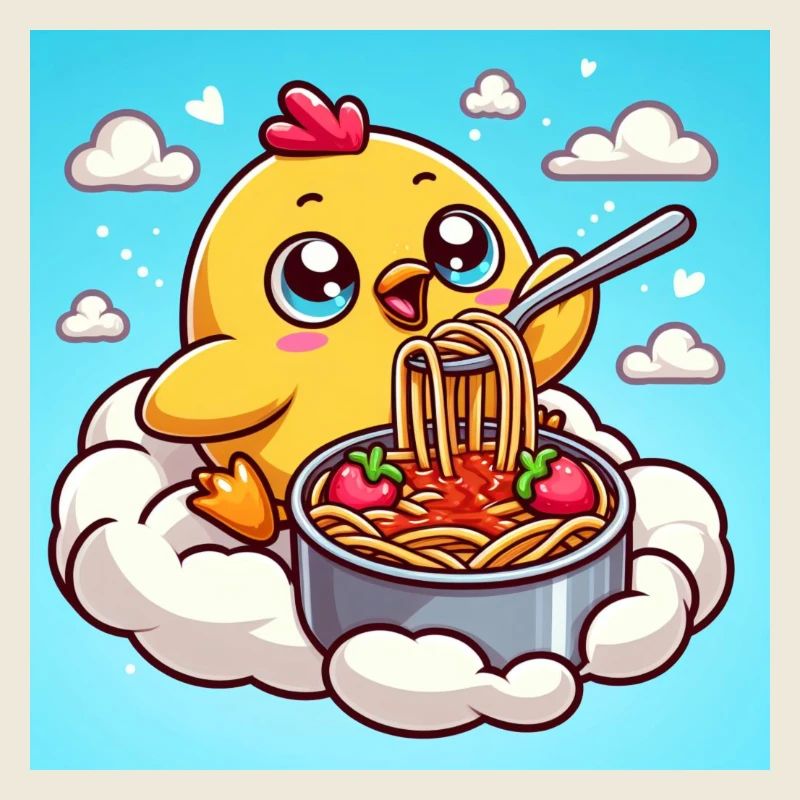 Sweet Küken im 7. Himmel mit einer Portion Pasta
