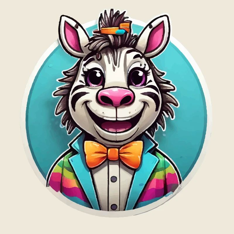 Lustiges Comic Zebra