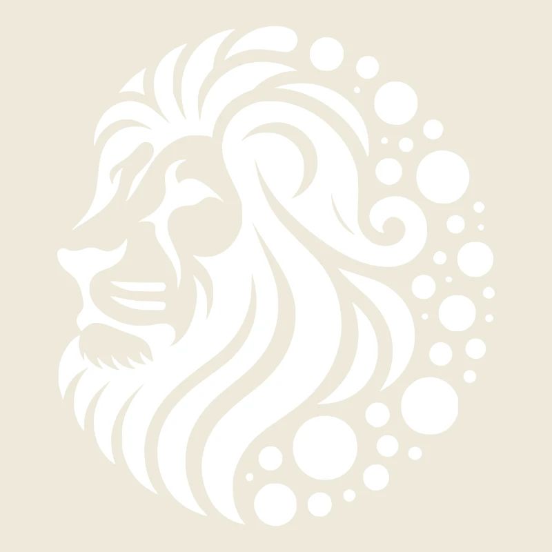 Fière tête de lion à crinière