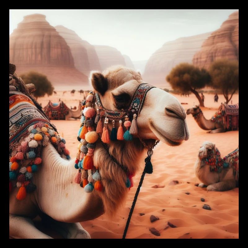 true camel in a desert A5