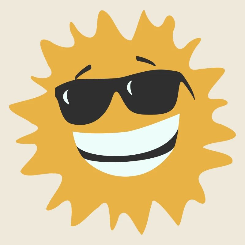sun with glasses