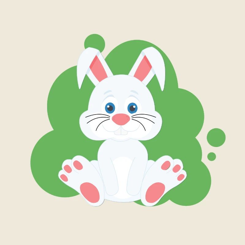 Éclaboussure de lapin de dessin animé