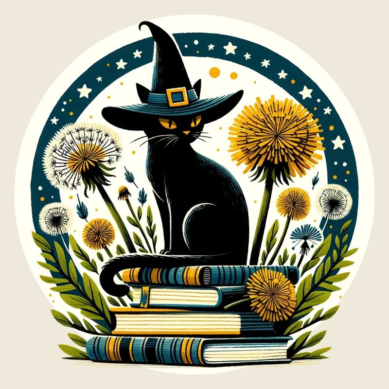 Bookish Cat Witch