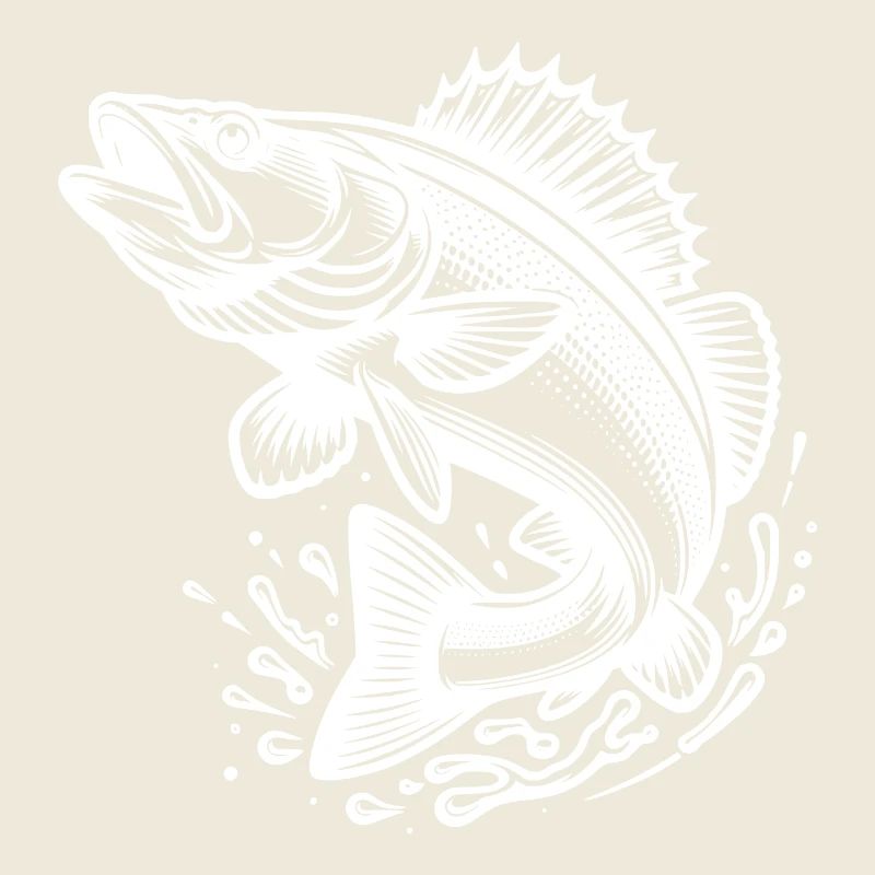 Großer springender Zander Fisch