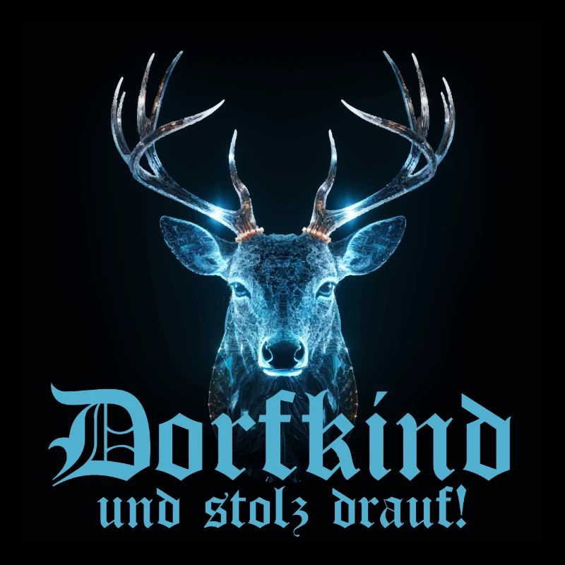 Hirsch Dorfkind & stolz drauf Trachtenmode, Dorf