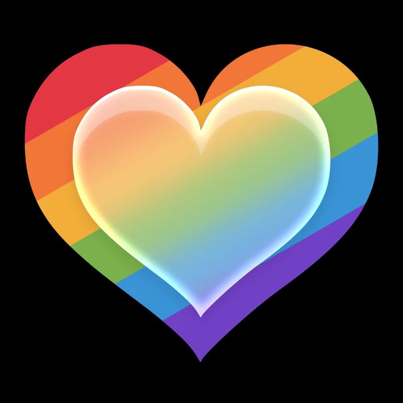 Regenbogen Herz Stil 1