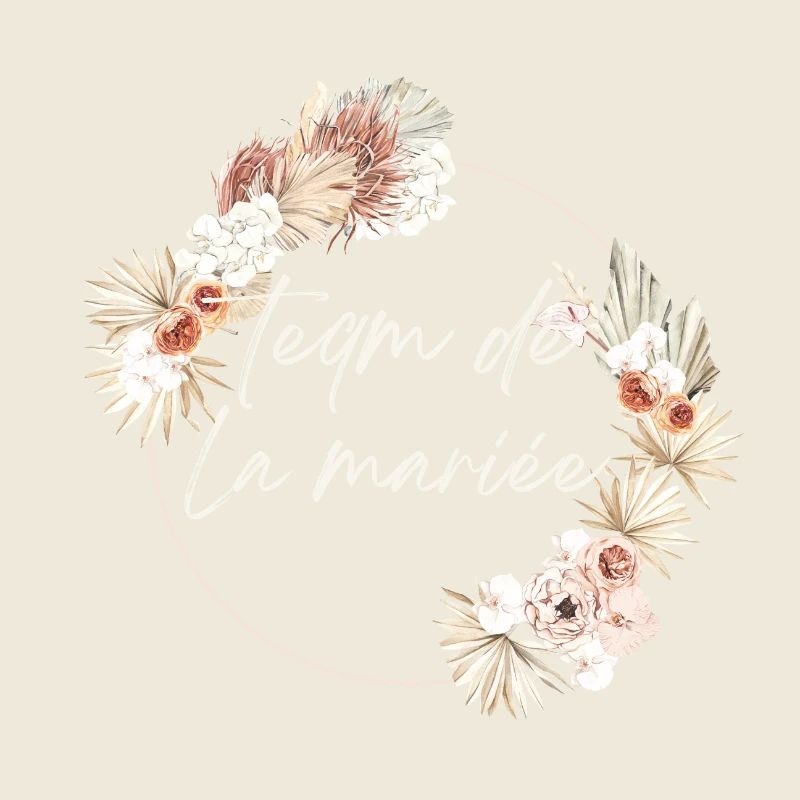 Brautteam Krone Boho Blumen