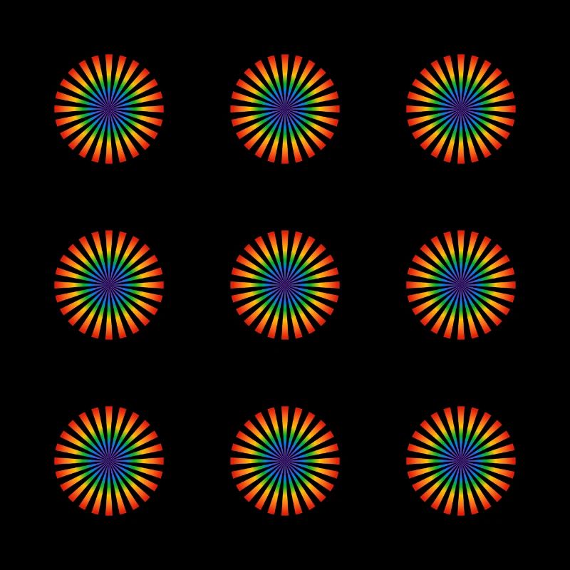 Fleurs arc-en-ciel