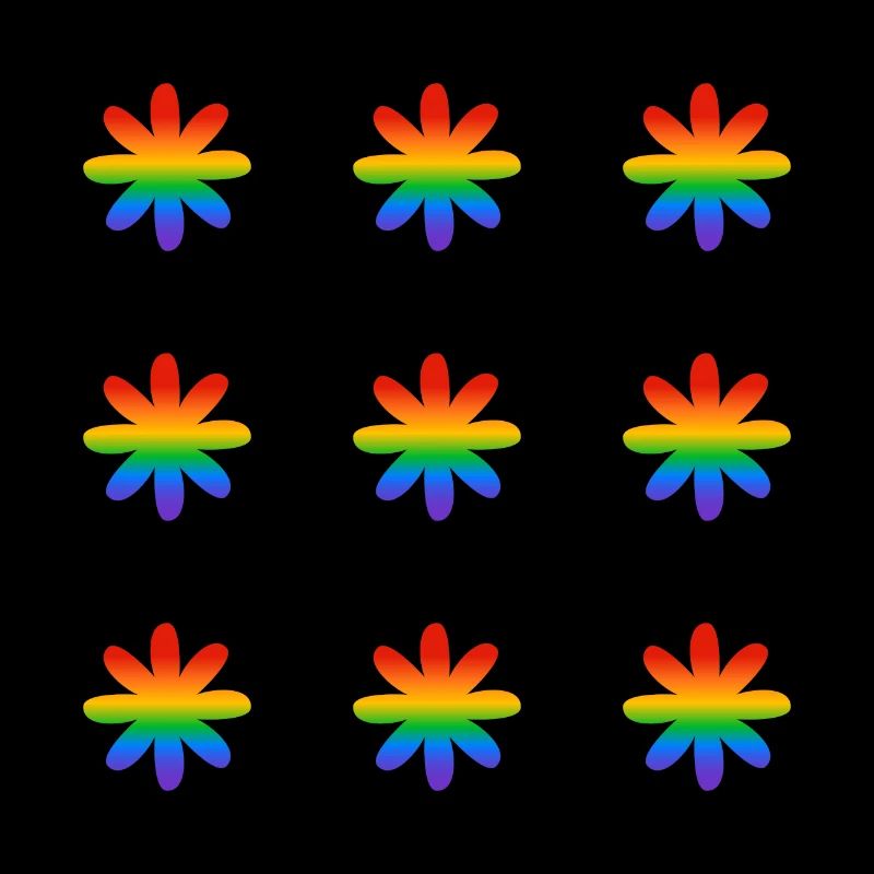 Fleurs arc-en-ciel