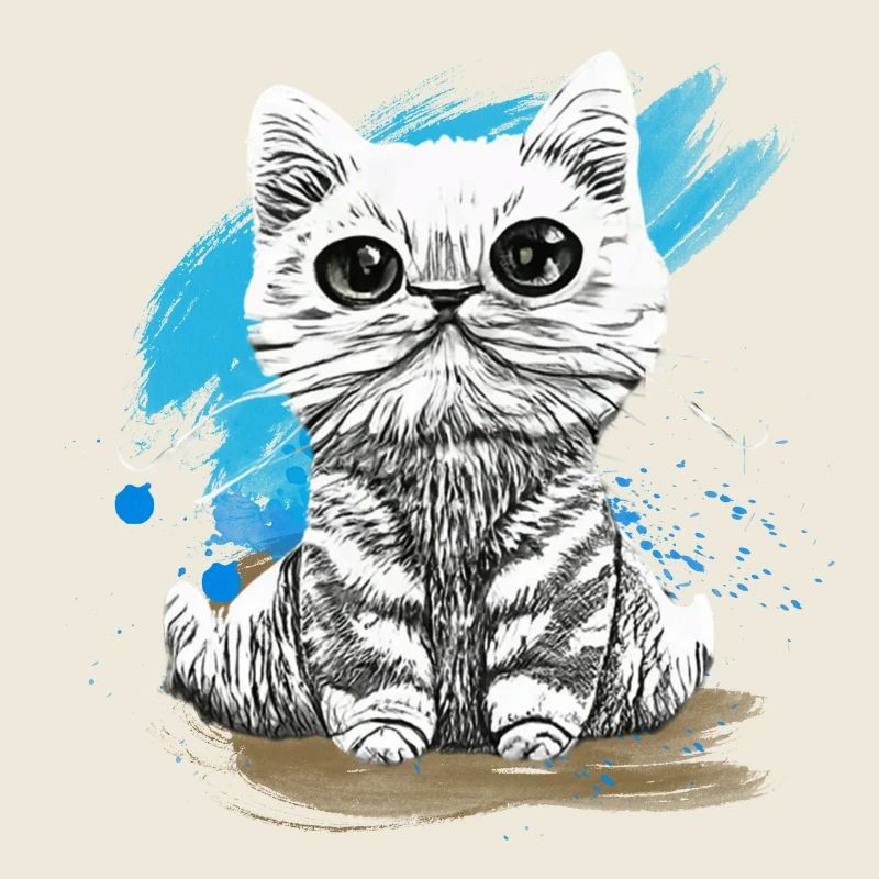 Happy Furry kitten tshirt