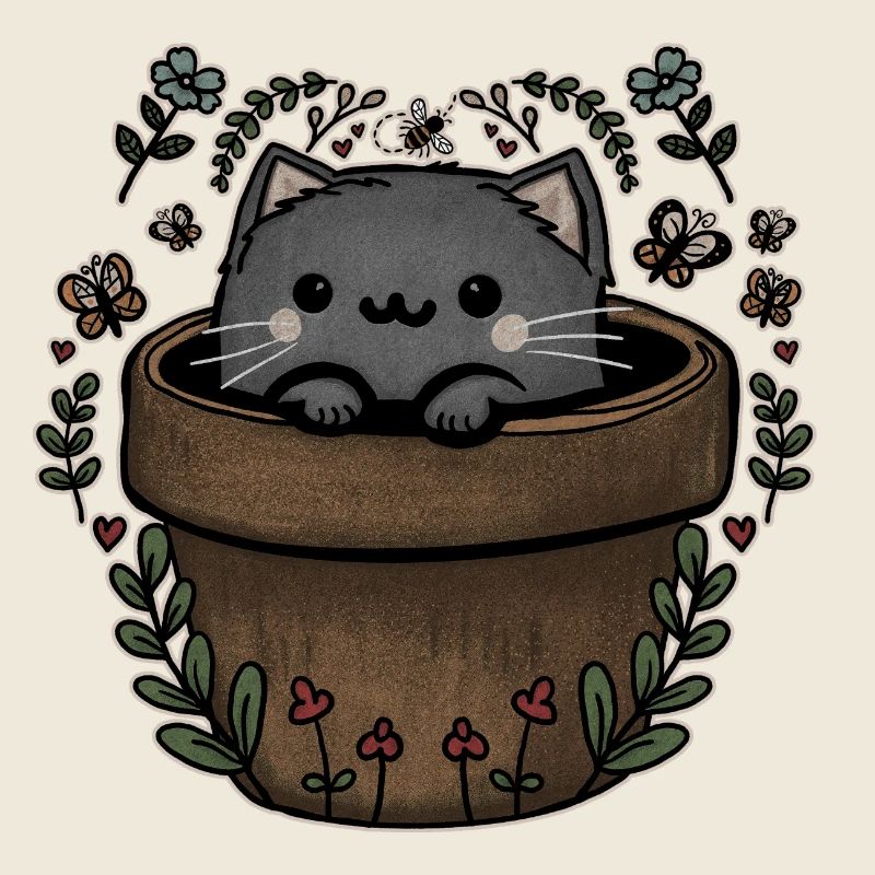 Chat fleur