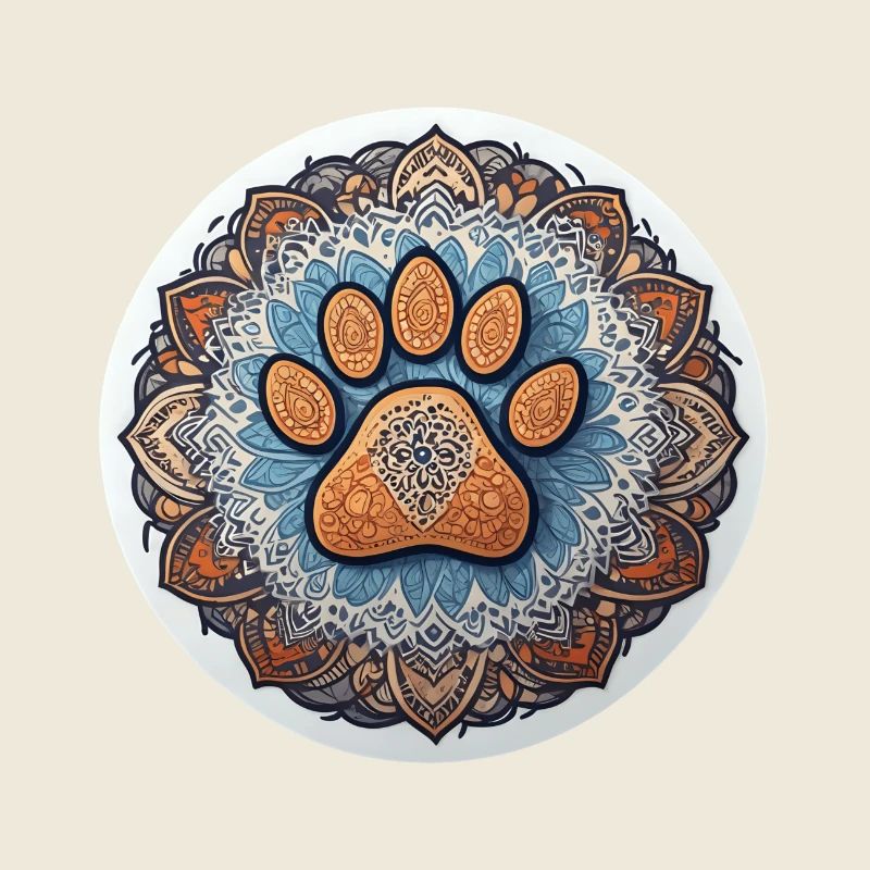 Mandala d’empreinte de chien