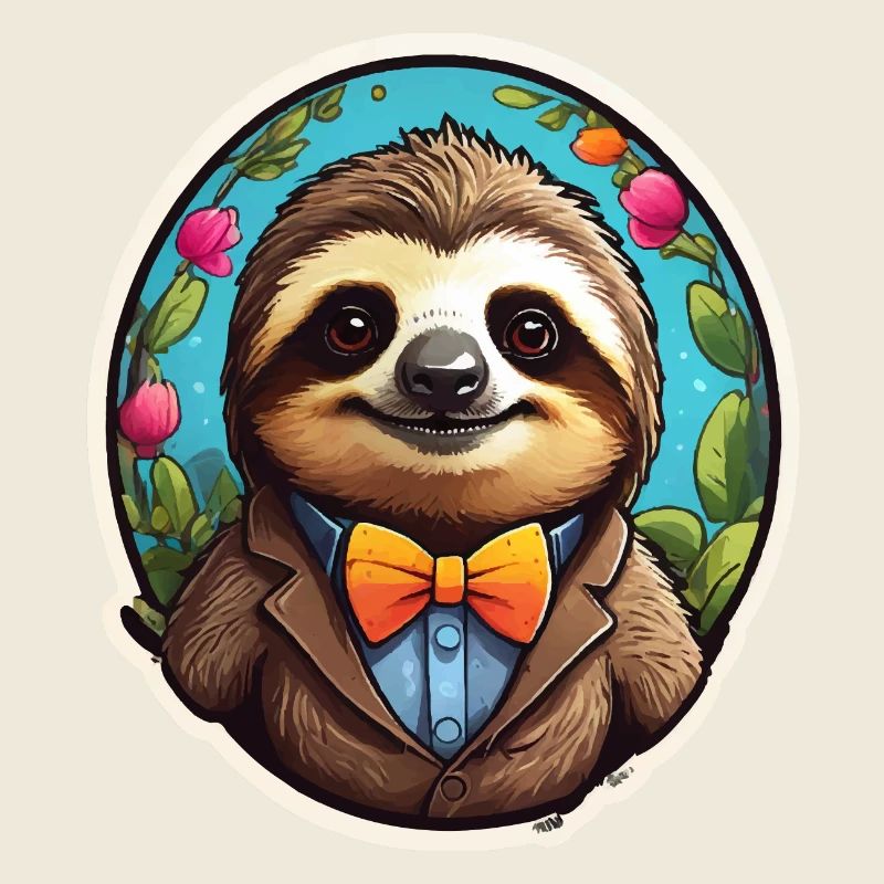 Bande dessinée de paresseux drôle