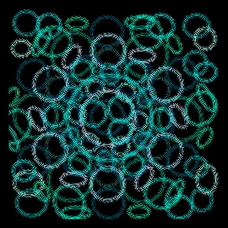 Conception de cercles abstraits sur fond noir