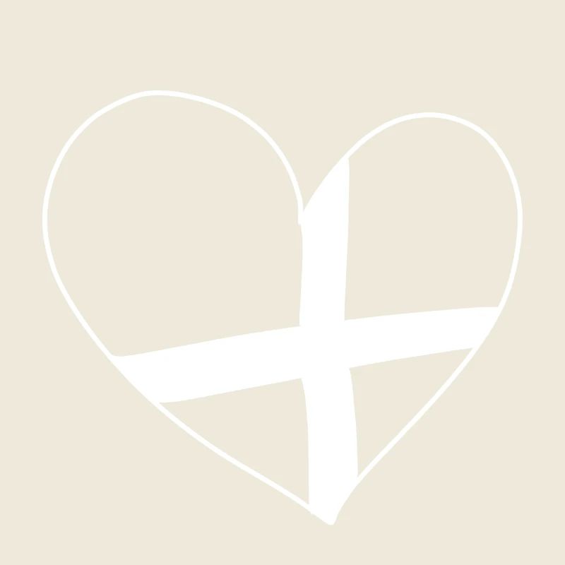 Croix de pavé ruban Heart Lines