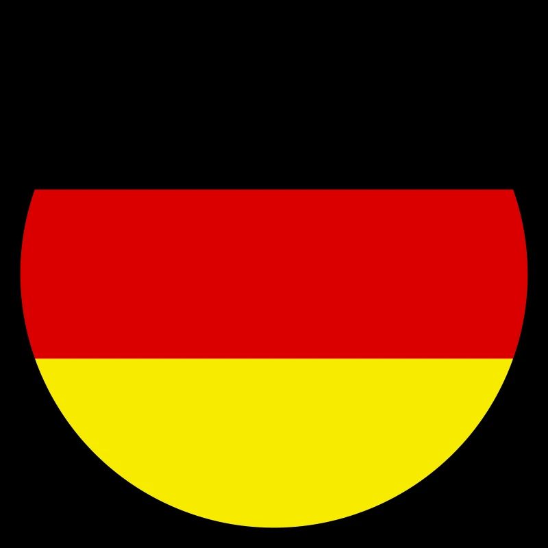Flag Germany Germany Three Colors Vector Round