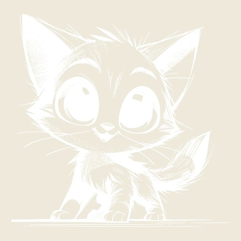 Crayon mignon dessin chats yeux de bébé