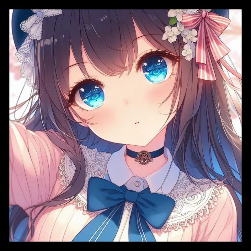 Yeux bleus d’anime