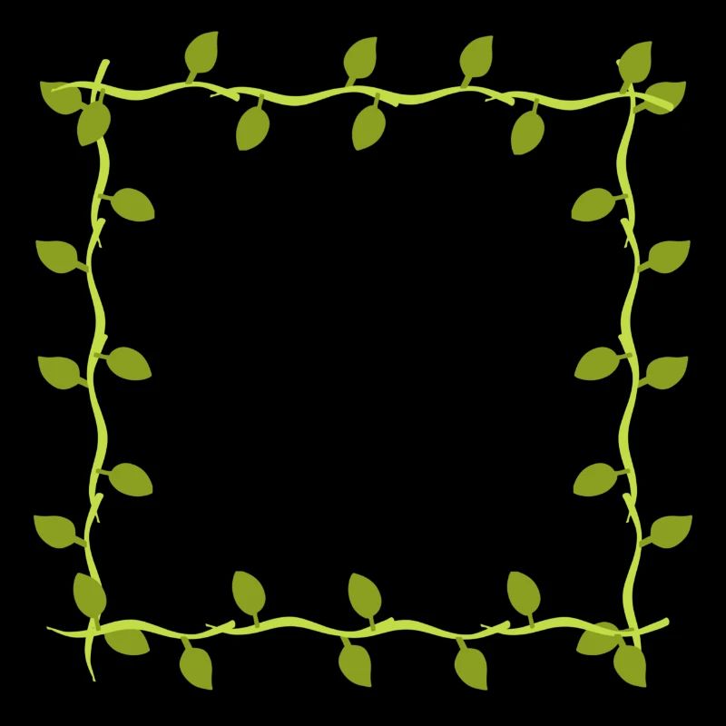 Four Leaves Line Nature Frame Sheet