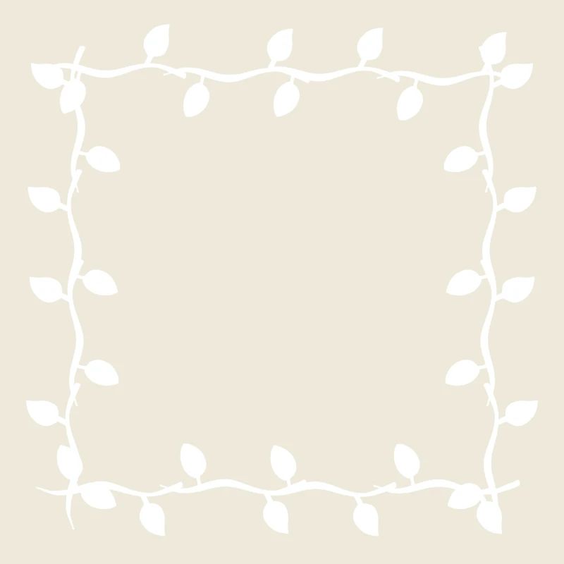 Four Leaves Line Nature Frame Leaf Shape