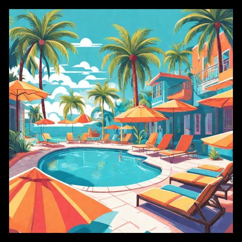 Pool Summer Holiday Palm Trees
