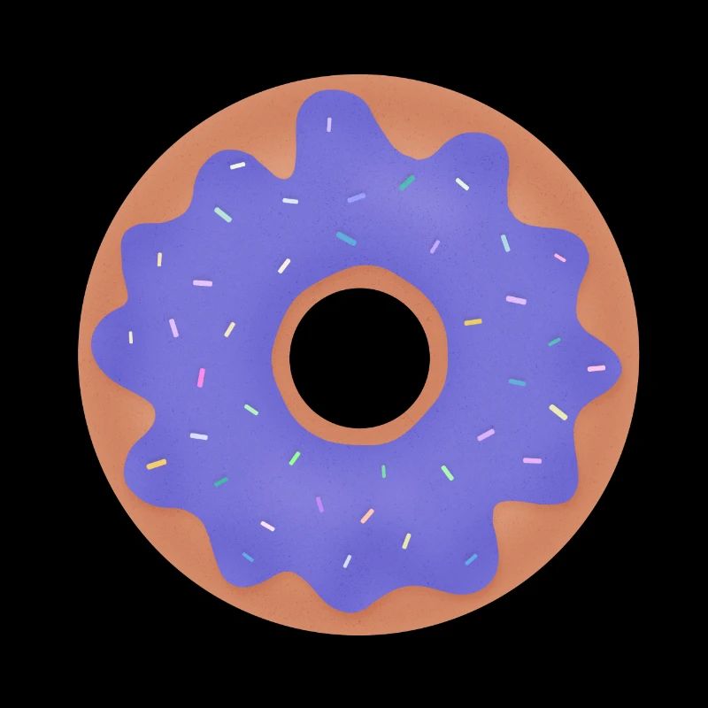 Beignet avec glaçage violet