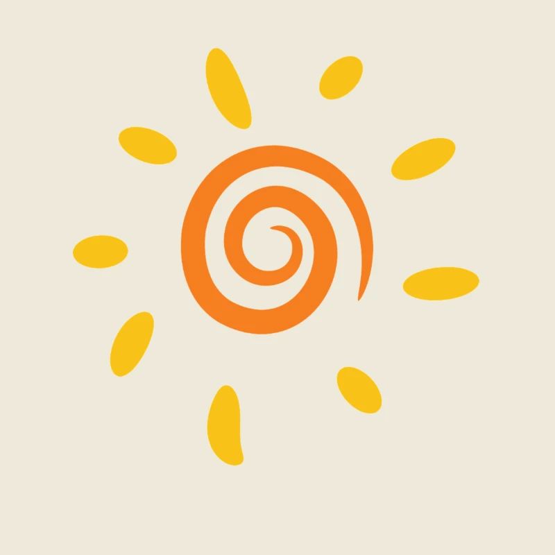 soleil plage aquarelle trait vacances mer