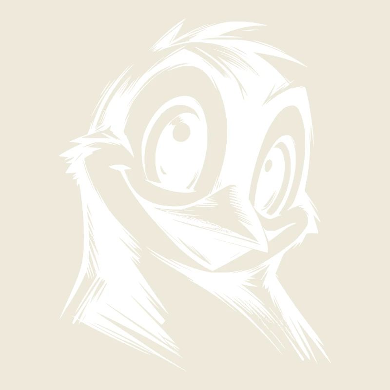 Style de dessin au crayon de dessin animé pingouin