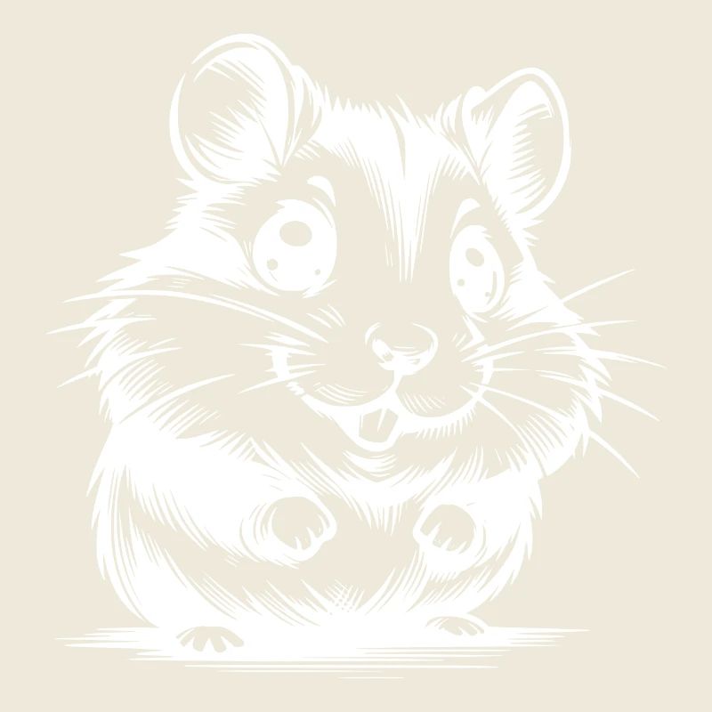 Dessin de hamster d’enfants câlins