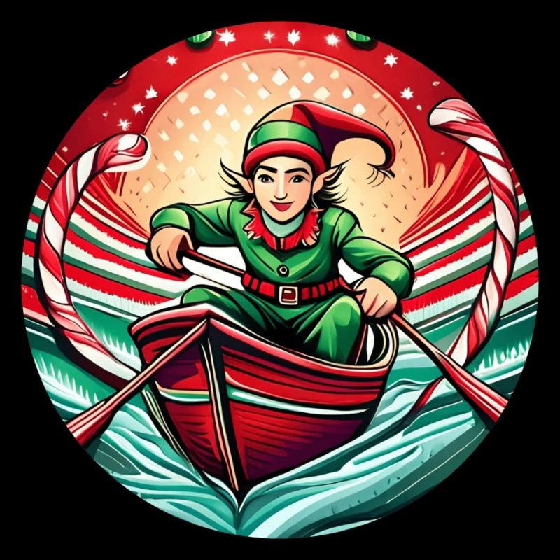Aviron de lutin de Noël